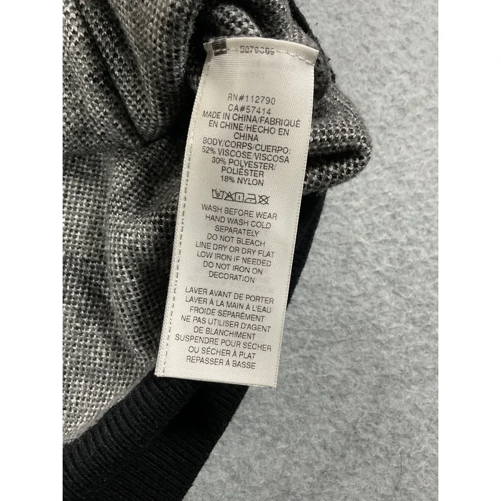 True Religion Mens Knitted Bandana Hoodie Black White Paisley Logo Sweater M 938